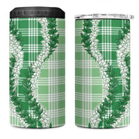 Green Hawaii Palaka 4 in 1 Can Cooler Tumbler Hawaiian Honohono Lei LT05 One Size: 16 oz Green - Polynesian Pride