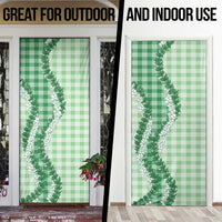 Green Hawaii Palaka Door Cover Hawaiian Honohono Lei