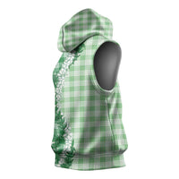 Green Hawaii Palaka Sleeveless Hoodie Hawaiian Honohono Lei LT05 - Polynesian Pride