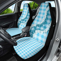 Blue Hawaii Palaka Car Seat Cover Hawaiian Honohono Lei