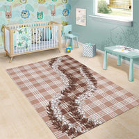 Beige Hawaii Palaka Area Rug Hawaiian Honohono Lei