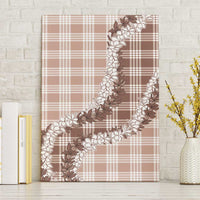 Beige Hawaii Palaka Canvas Wall Art Hawaiian Honohono Lei