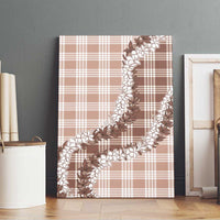 Beige Hawaii Palaka Canvas Wall Art Hawaiian Honohono Lei