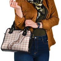 Beige Hawaii Palaka Shoulder Handbag Hawaiian Honohono Lei
