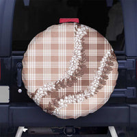 Beige Hawaii Palaka Spare Tire Cover Hawaiian Honohono Lei