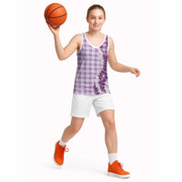 Violet Hawaii Palaka Basketball Jersey Hawaiian Honohono Lei