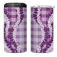 Violet Hawaii Palaka 4 in 1 Can Cooler Tumbler Hawaiian Honohono Lei LT05 One Size: 16 oz Violet - Polynesian Pride