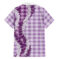 Violet Hawaii Palaka Family Matching Mermaid Dress and Hawaiian Shirt Hawaiian Honohono Lei LT05 - Polynesian Pride