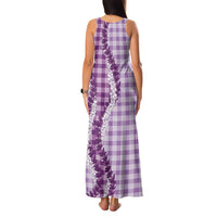 Violet Hawaii Palaka Family Matching Tank Maxi Dress and Hawaiian Shirt Hawaiian Honohono Lei LT05 - Polynesian Pride