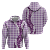 Violet Hawaii Palaka Hoodie Hawaiian Honohono Lei