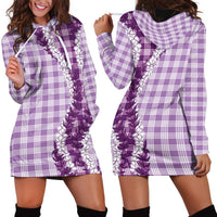 Violet Hawaii Palaka Hoodie Dress Hawaiian Honohono Lei LT05 - Polynesian Pride