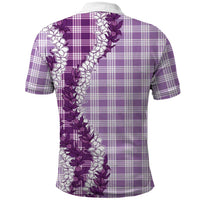 Violet Hawaii Palaka Polo Shirt Hawaiian Honohono Lei