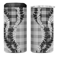 Gray Hawaii Palaka 4 in 1 Can Cooler Tumbler Hawaiian Honohono Lei