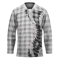 Gray Hawaii Palaka Hockey Jersey Hawaiian Honohono Lei