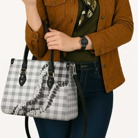 Gray Hawaii Palaka Leather Bag Hawaiian Honohono Lei