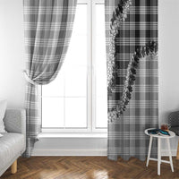 Gray Hawaii Palaka Window Curtain Hawaiian Honohono Lei