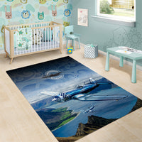 New Zealand Wanaka Air Show Area Rug With Maori Pattern