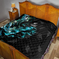 New Zealand Marathon Quilt Silver Fern Paua Shell Simple Style LT05 - Polynesian Pride