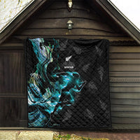 New Zealand Marathon Quilt Silver Fern Paua Shell Simple Style LT05 - Polynesian Pride