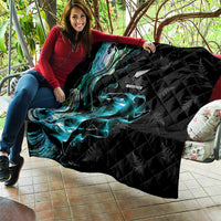 New Zealand Marathon Quilt Silver Fern Paua Shell Simple Style LT05 - Polynesian Pride