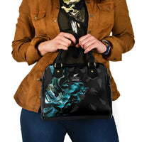 New Zealand Marathon Shoulder Handbag Silver Fern Paua Shell Simple Style