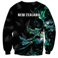 New Zealand Marathon Sweatshirt Silver Fern Paua Shell Simple Style LT05 - Polynesian Pride