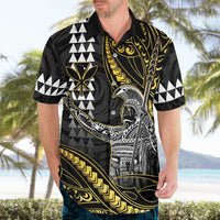 Hawaii King Kamehameha The Great Hawaiian Shirt Gold Tribal Tattoo