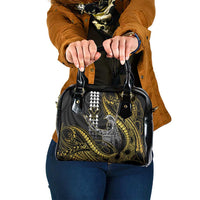 Hawaii King Kamehameha The Great Shoulder Handbag Gold Tribal Tattoo