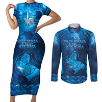 Personalised New Zealand Mother's Day Couples Matching Short Sleeve Bodycon Dress and Long Sleeve Button Shirt Ko Te Whaea Te Takere O Te Waka