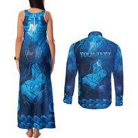 Personalised New Zealand Mother's Day Couples Matching Tank Maxi Dress and Long Sleeve Button Shirt Ko Te Whaea Te Takere O Te Waka