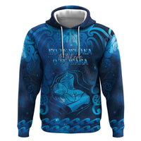 Personalised New Zealand Mother's Day Zip Hoodie Ko Te Whaea Te Takere O Te Waka LT05 Pullover Hoodie Blue - Polynesian Pride