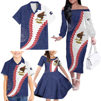 American Samoa Eagle Family Matching Off The Shoulder Long Sleeve Dress and Hawaiian Shirt Polynesian Tribal Pattern Curve Style LT05 - Polynesian Pride