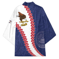 American Samoa Eagle Kimono Polynesian Tribal Pattern Curve Style LT05 - Polynesian Pride