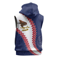 American Samoa Eagle Sleeveless Zip Hoodie Polynesian Tribal Pattern Curve Style LT05 - Polynesian Pride