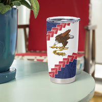 American Samoa Eagle Tumbler Cup Polynesian Tribal Pattern Curve Style LT05 - Polynesian Pride