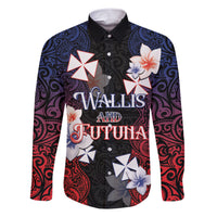 Wallis and Futuna Uvea Family Matching Short Sleeve Bodycon Dress and Hawaiian Shirt Victory Day With Frangipani LT05 Dad's Shirt - Long Sleeve Black - Polynesian Pride