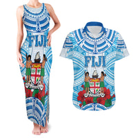 Personalised Fiji Ratu Sir Lala Sukuna Day Couples Matching Tank Maxi Dress and Hawaiian Shirt Hibiscus Tapa Pattern
