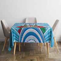 Fiji Ratu Sir Lala Sukuna Day Tablecloth Hibiscus Tapa Pattern