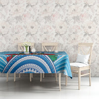 Fiji Ratu Sir Lala Sukuna Day Tablecloth Hibiscus Tapa Pattern
