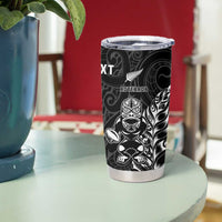 New Zealand And Scotland Rugby Custom Tumbler Cup Maori Tiki With Thistle Together LT05 - Polynesian Pride