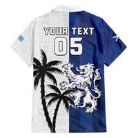 Fiji And Scotland Rugby Custom Hawaiian Shirt Fijian Palm Tree With Thistle Together