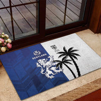 Fiji And Scotland Rugby Rubber Doormat Fijian Palm Tree With Thistle Together