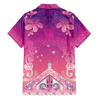 New Zealand Matariki Family Matching Summer Maxi Dress and Hawaiian Shirt Maori Marae Purple Galaxy LT05 - Polynesian Pride