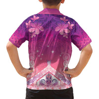 New Zealand Matariki Family Matching Tank Maxi Dress and Hawaiian Shirt Maori Marae Purple Galaxy LT05 - Polynesian Pride