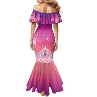 New Zealand Matariki Mermaid Dress Maori Marae Purple Galaxy LT05 - Polynesian Pride