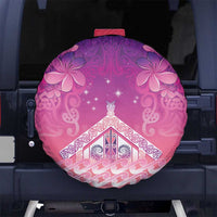 New Zealand Matariki Spare Tire Cover Maori Marae Purple Galaxy LT05 No hole Purple - Polynesian Pride