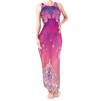 New Zealand Matariki Tank Maxi Dress Maori Marae Purple Galaxy