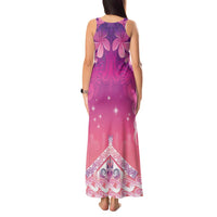 New Zealand Matariki Tank Maxi Dress Maori Marae Purple Galaxy