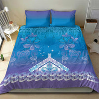 New Zealand Matariki Bedding Set Maori Marae Cyan Galaxy