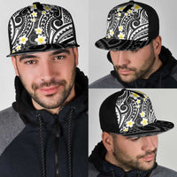 Plumeria With Black Polynesian Tattoo Pattern Mesh Trucker Cap LT05 - Polynesian Pride